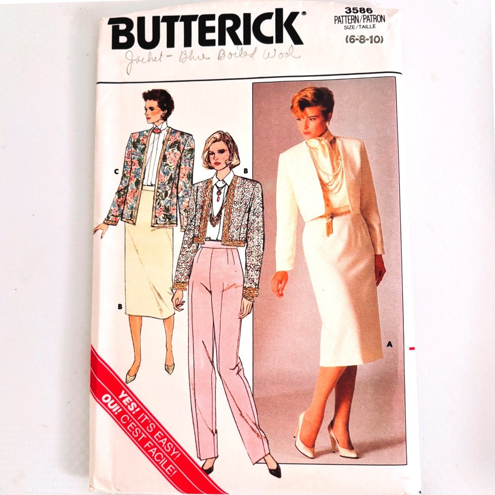 McCall's 2223 Blouse Skirt Pants Dynasty Linda Evans Sz 8 Elevated Basics Uncut